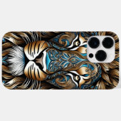 Majestic Leeuw met delicate blauwe details Case-Mate iPhone Case (Achterkant (horizontaal))
