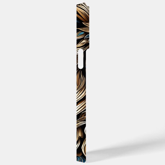 Majestic Leeuw met delicate blauwe details Case-Mate iPhone Case (Achterkant / Rechts)