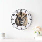 Majestic Leeuw Portret Wandklok (Huis)