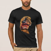 Majestic Leeuw van Juda & Kruisiging (Katoenen T-s T-shirt (Voorkant)