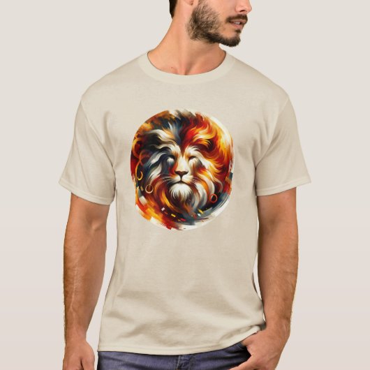 Majestic Leo Zodiac teken T-shirt (Voorkant)