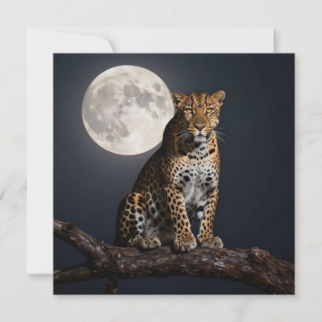 Majestic Leopard and Full Moon Blank (Voorkant)