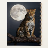 Majestic Leopard and Full Moon Personalized Planner (Achterkant)