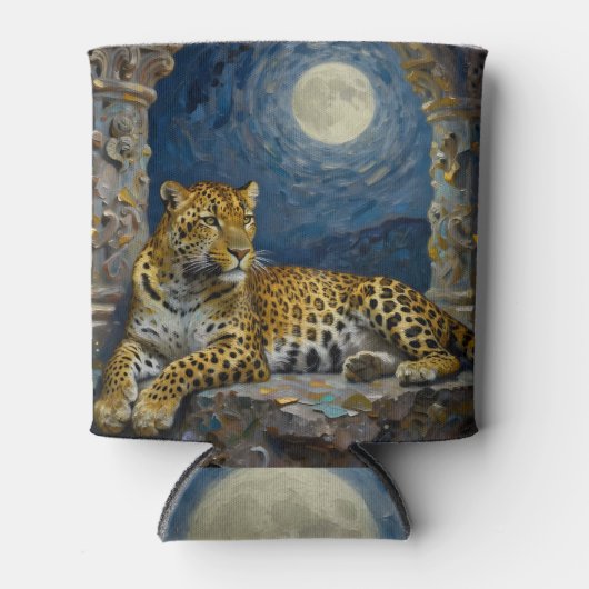 Majestic Leopard on Cliff Ledge  Blikjeskoeler (Voorkant)