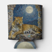 Majestic Leopard on Cliff Ledge Blikjeskoeler (Achterkant)