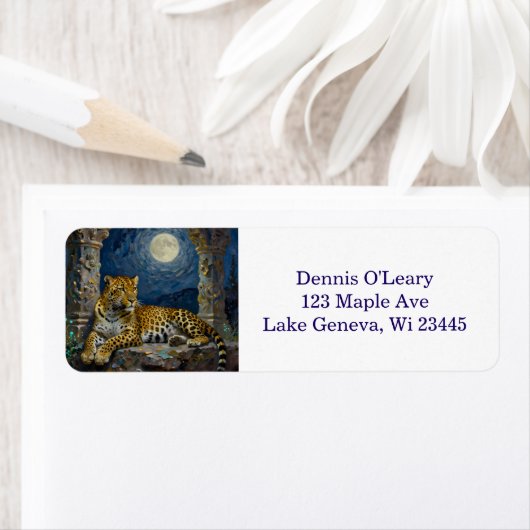 Majestic Leopard on Cliff Ledge   Etiket (Insitu)