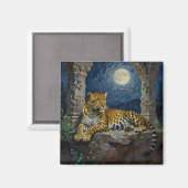 Majestic Leopard on Cliff Ledge  Magneet (Voorkant / Achterkant)