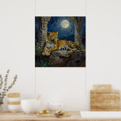 Majestic Leopard on Cliff Ledge   Poster (Keuken)