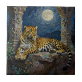 Majestic Leopard on Cliff Ledge  Tegeltje (Voorkant)