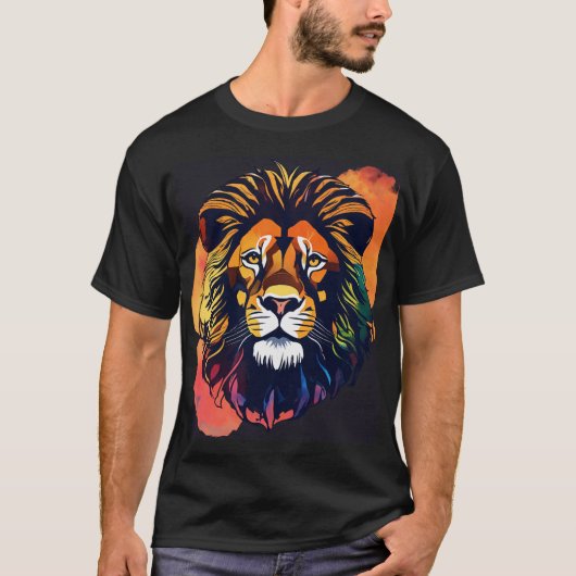 Majestic Lion Art T-shirt (Voorkant)