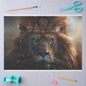 Majestic Lion Blue Eyes Decoupage Tissuepapier (Craft)