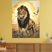 Majestic Lion Canvas Afdruk (Insitu (Woonkamer))