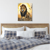 Majestic Lion Canvas Afdruk (Insitu (Slaapkamer))