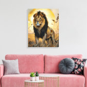 Majestic Lion Canvas Afdruk (Insitu (Woonkamer))