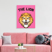 "Majestic Lion" Canvas Afdruk (Insitu (Woonkamer))