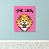 "Majestic Lion" Canvas Afdruk (Insitu (Houten vloer))