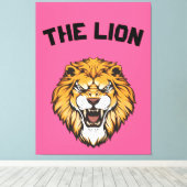 "Majestic Lion" Canvas Afdruk (Insitu (Houten vloer))