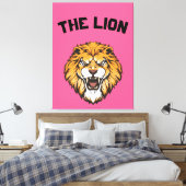 "Majestic Lion" Canvas Afdruk (Insitu (Slaapkamer))