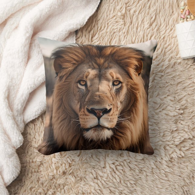 Majestic Lion Close-up Kussen (Deken)