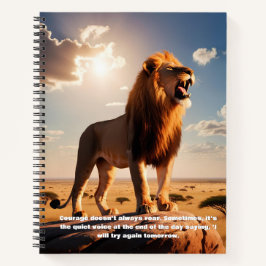 Majestic Lion Courage Inspirerend Cadeau Motivatie Notitieboek