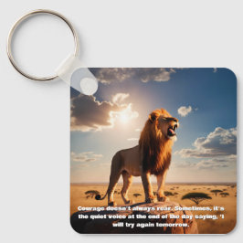 Majestic Lion Courage Inspirerend Cadeau Motivatie Sleutelhanger