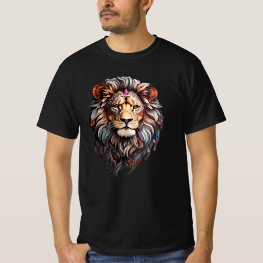 Majestic Lion Edge-to-Edge afdrukken T-shirt (Voorkant)