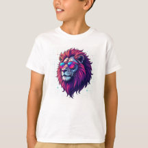 Majestic Lion Face bedrukt T-shirt – ronde hals