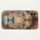 Majestic Lion Face with Blue Eyes | Wildlife Anima Case-Mate iPhone Case (Achterkant (horizontaal))