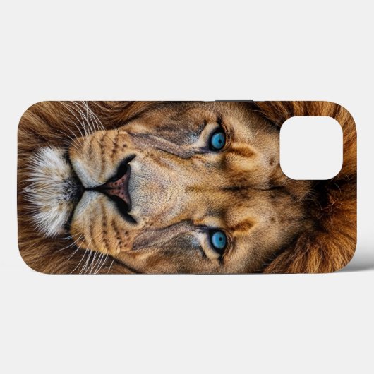 Majestic Lion Face with Blue Eyes | Wildlife Anima Case-Mate iPhone Case (Achterkant (horizontaal))