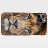 Majestic Lion Face with Blue Eyes | Wildlife Anima iPhone Hoesje (Achterkant horizontaal)