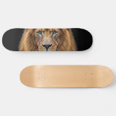 Majestic Lion Face with Blue Eyes | Wildlife Anima Persoonlijk Skateboard (Horizontaal)