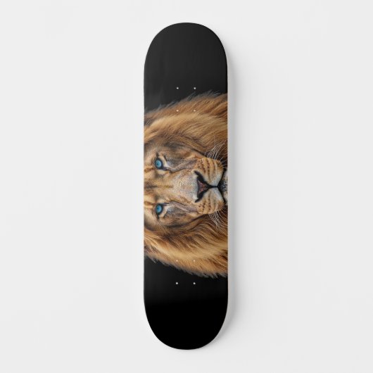 Majestic Lion Face with Blue Eyes | Wildlife Anima Persoonlijk Skateboard (Voorkant)