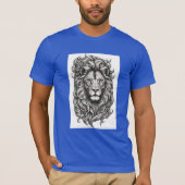 Majestic Lion Friendship Tattoo Design T-shirt (Voorkant)
