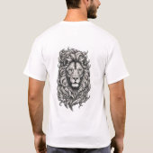 Majestic Lion Friendship Tattoo Design T-shirt (Achterkant)