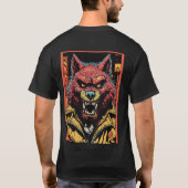 Majestic Lion Geanimeerde Mannen T-shirt (Achterkant)