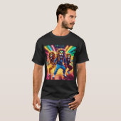 Majestic Lion Geanimeerde Mannen T-shirt (Voorkant volledig)