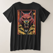 Majestic Lion Geanimeerde Mannen T-shirt (Design achterkant)