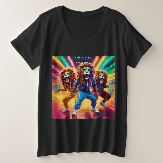 Majestic Lion Geanimeerde Mannen T-shirt (Design voorkant)
