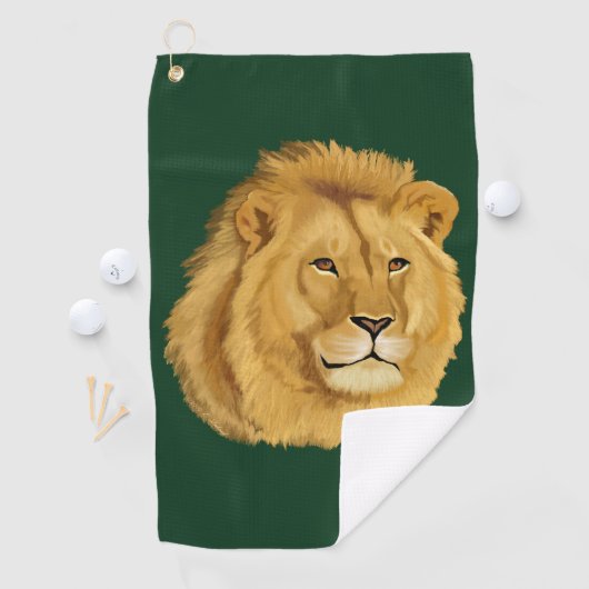 Majestic Lion Golfhanddoek (Insitu)