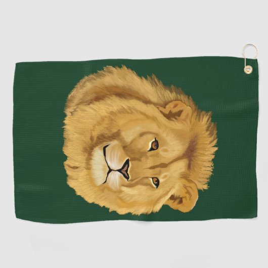 Majestic Lion Golfhanddoek (Horizontaal)