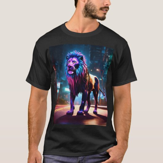 Majestic Lion Graphic T-Shirt" T-shirt (Voorkant)