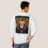 "Majestic Lion Graphic Wit T-shirt" T-shirt (Achterkant volledig)
