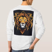 "Majestic Lion Graphic Wit T-shirt" T-shirt (Achterkant)