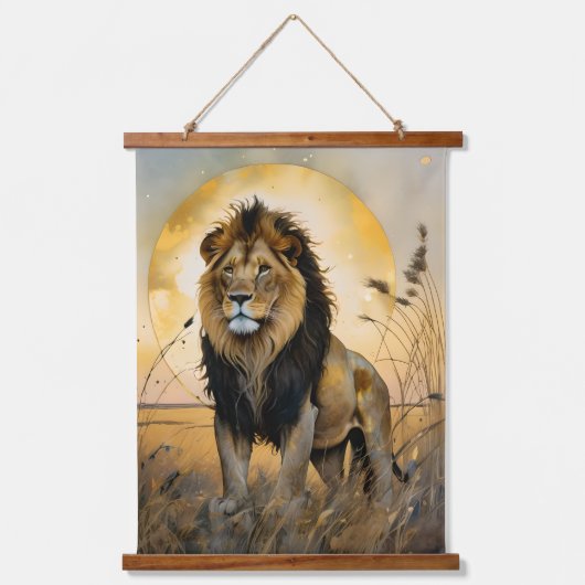Majestic Lion Hangend Wandkleed (Voorkant)