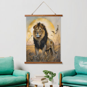 Majestic Lion Hangend Wandkleed
