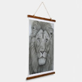 Majestic Lion Hangend Wandkleed (Gebogen)