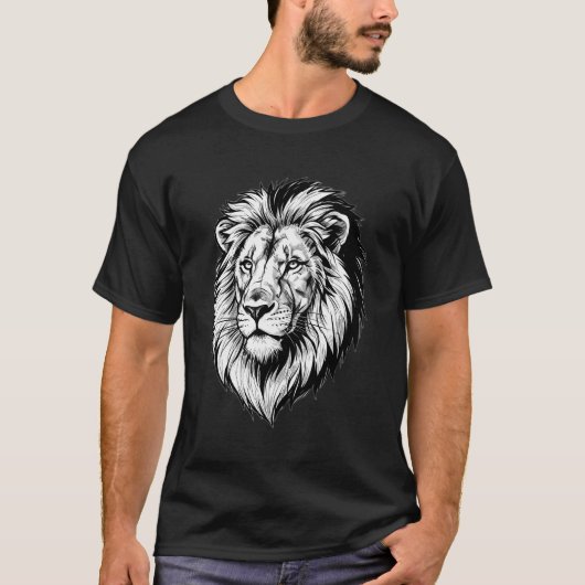 Majestic Lion Head T-shirt (Voorkant)