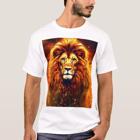 Majestic Lion Head-T-shirt T-shirt (Voorkant)