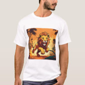 Majestic Lion – het geraas van het wilde T-shirt (Voorkant)