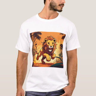Majestic Lion – het geraas van het wilde T-shirt